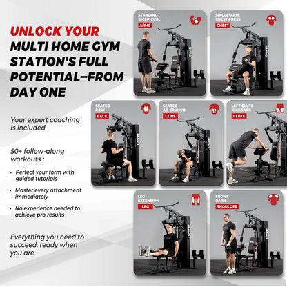 Multi Gym Station with Weight Stack HGS
